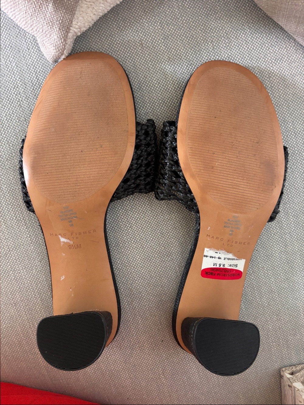 Marc Fisher Black Braided Slide Sandals NWT. JAzmine - Picture 5 of 7